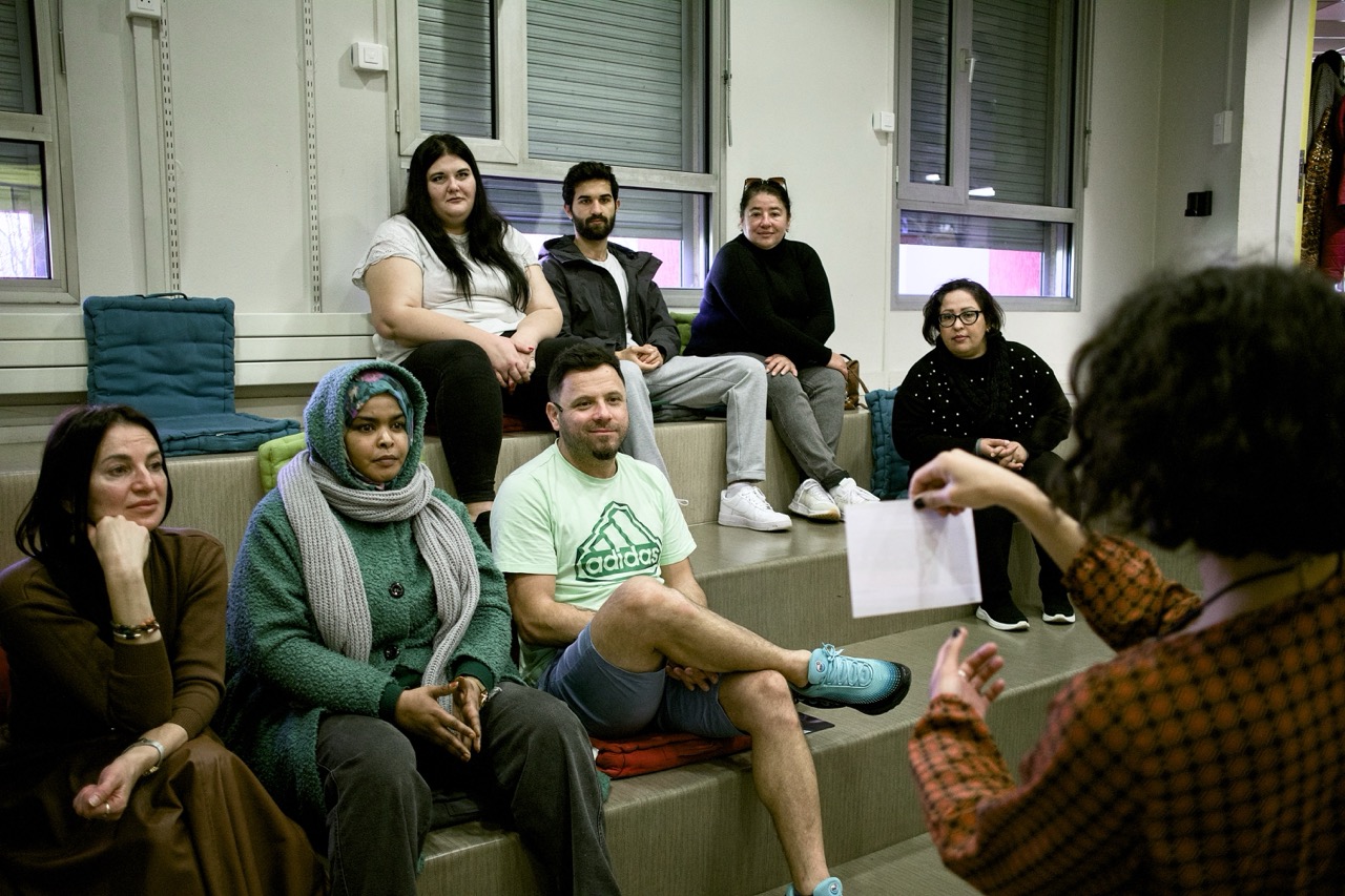 Les stagiaires en plein travail de groupe