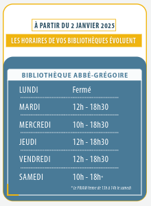 Les horaires de vos bibliothèques évoluent | 