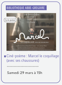  Ciné-poème : Marcel le coquillage (avec ses chaussures) 