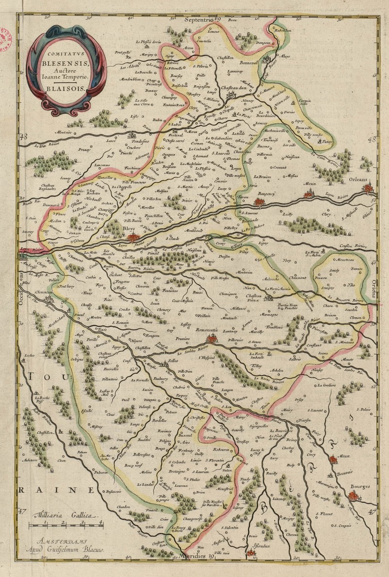D'après Jean du Temps, Carte du Blésois, vers 1630