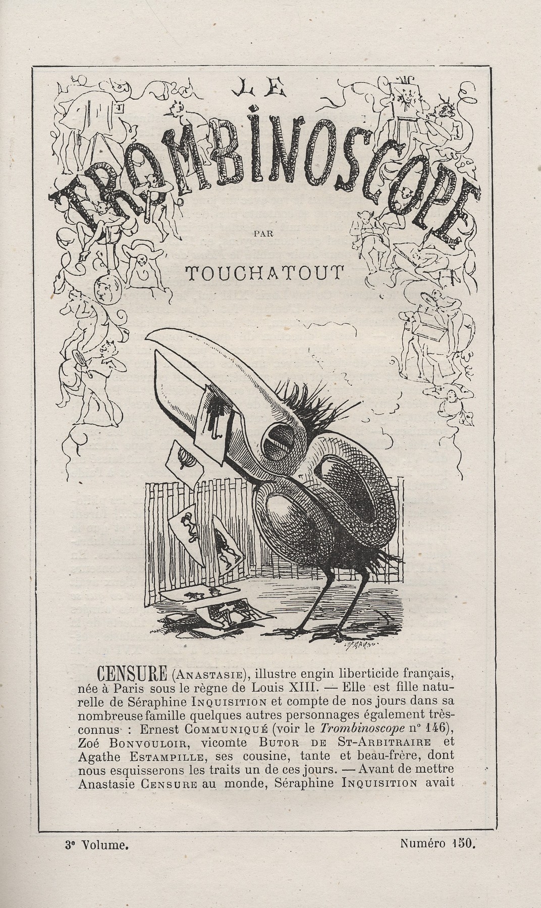 Le Trombinoscope, 1871-1876. Cote MVB 216-219