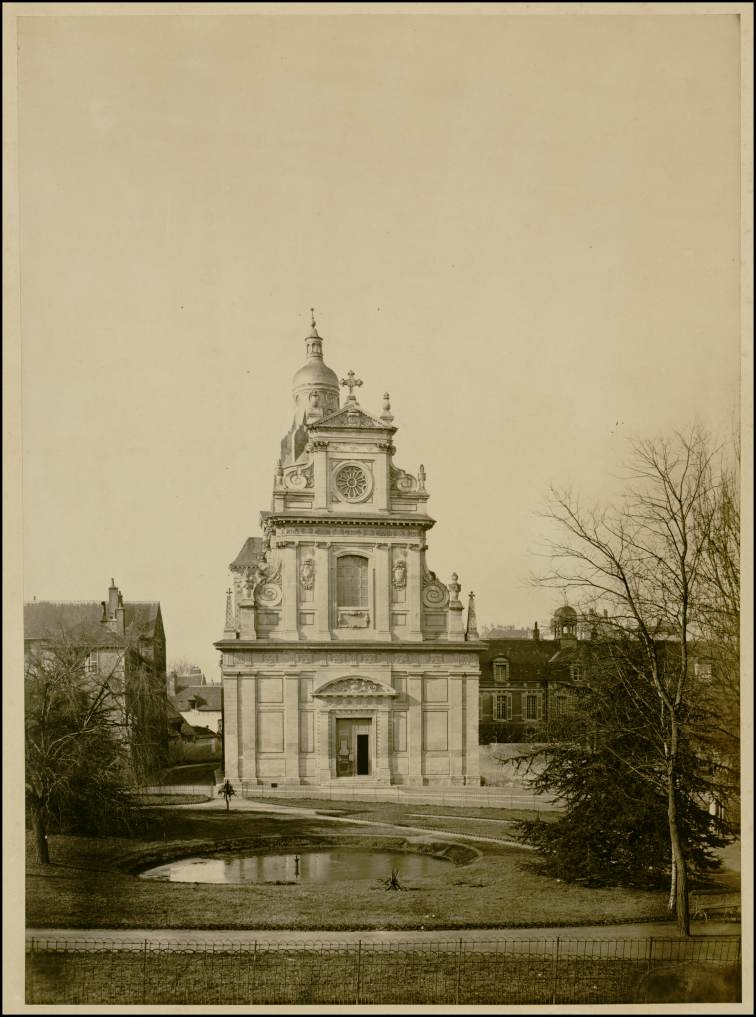 Eugène Maurice, Blois, façade de l'église Saint-Vincent, vers 1865