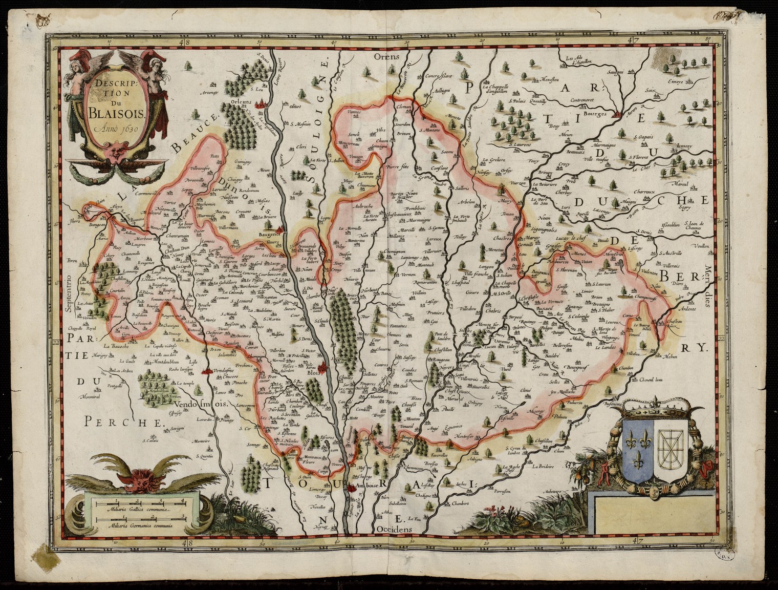 Carte du Blaisois, vers 1630