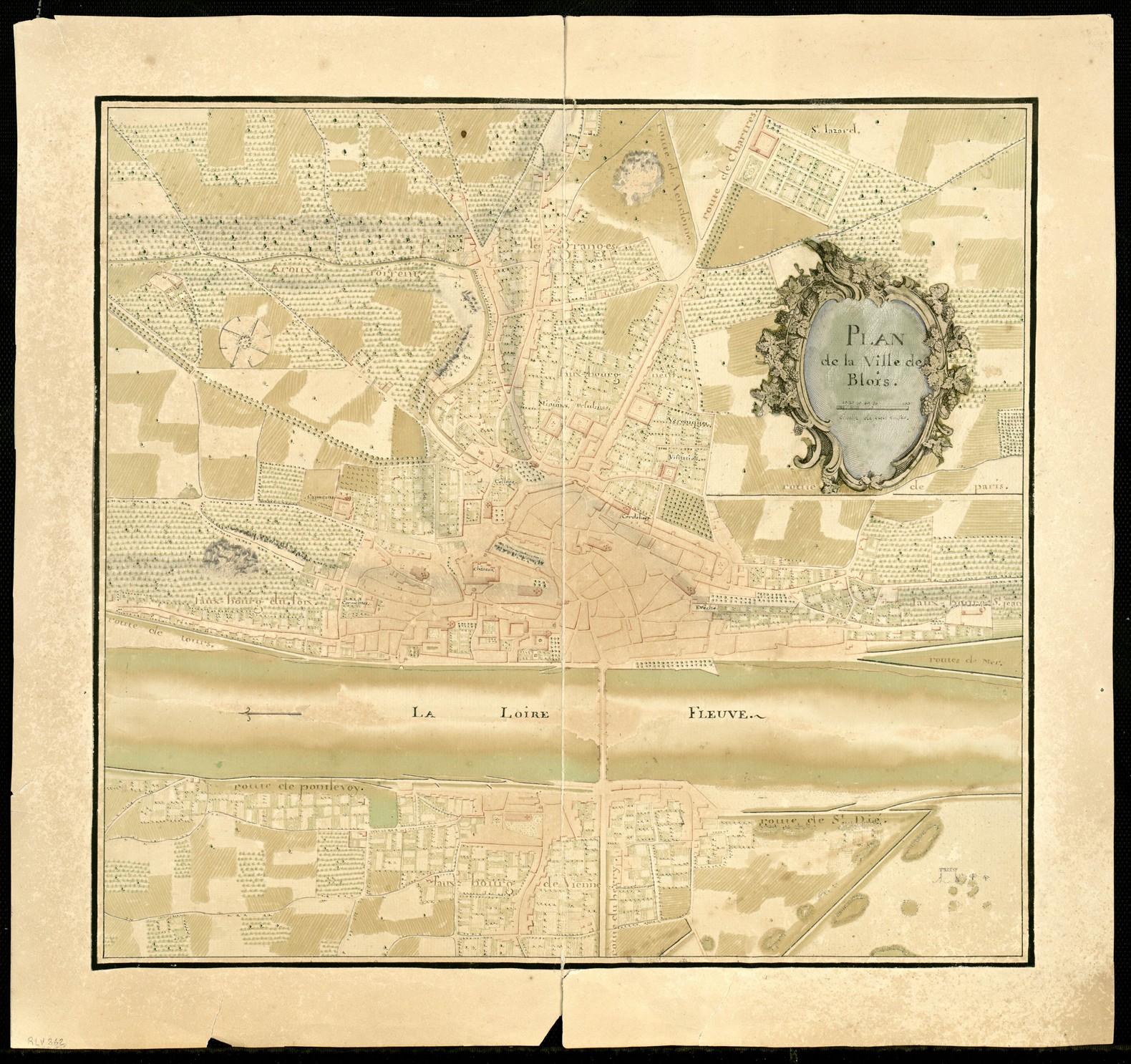 Plan de Blois vers 1780