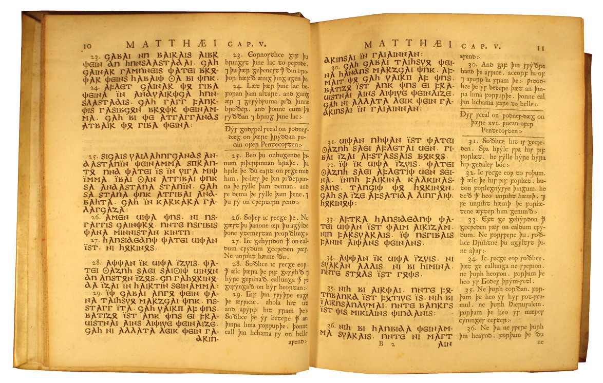 Evangeliorum versiones perantiqua, 1665 - evangile en caractères runiques