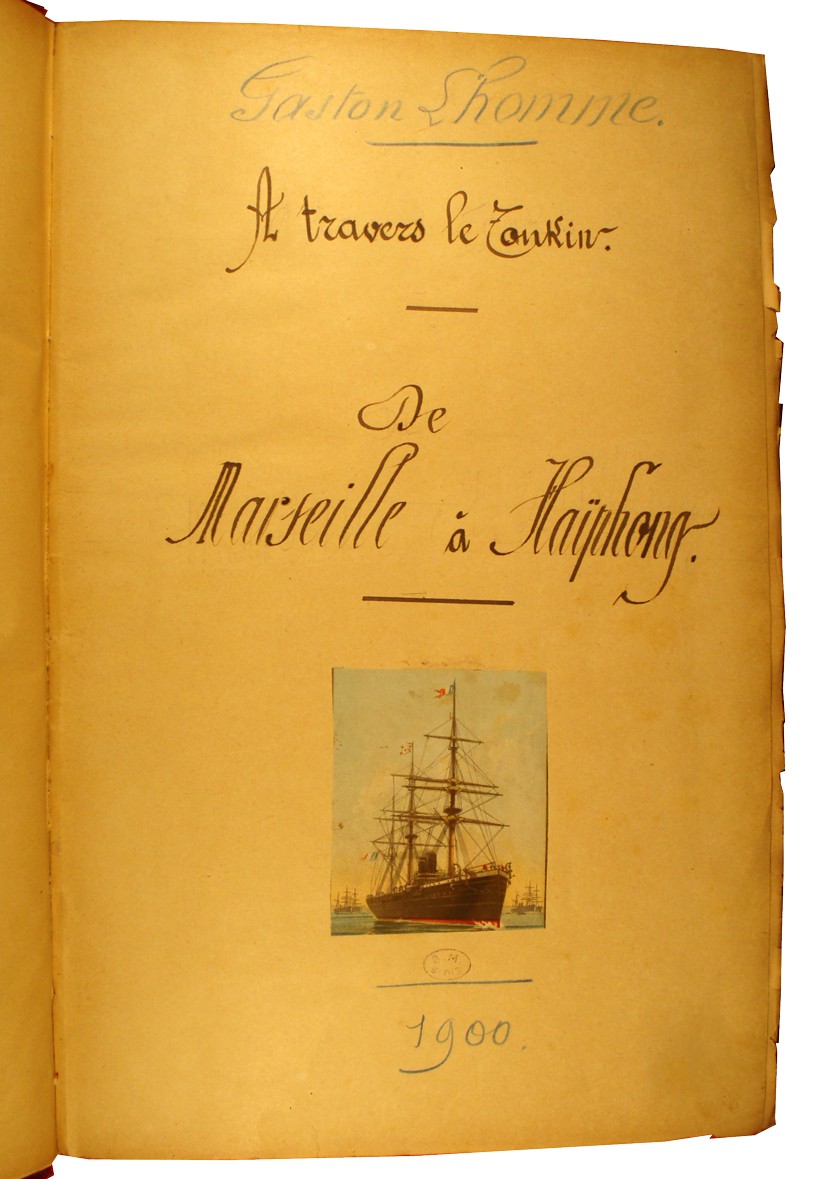 Gaston Lhomme, De Marseille à Haïphong, 1900