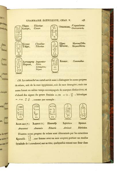 Champollion, Grammaire egyptienne, Paris, 1836