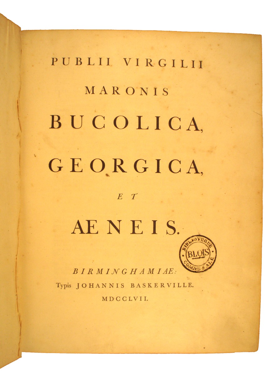 Virgule, Bucolica, Georgica, Birmingham, Baskerville, 1757