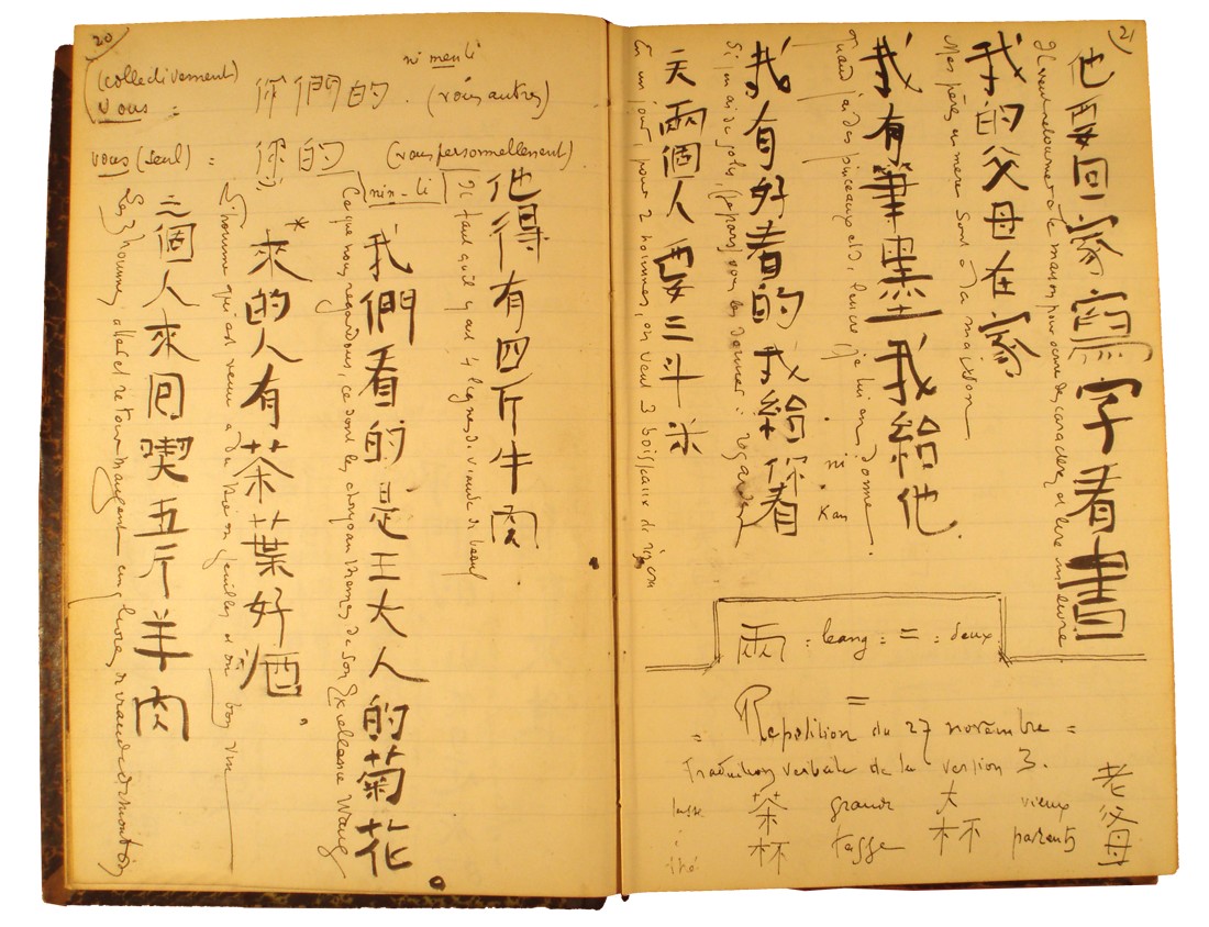 Pascal Forthuny, Cours de chinois de l'école des langues orientales, 1915