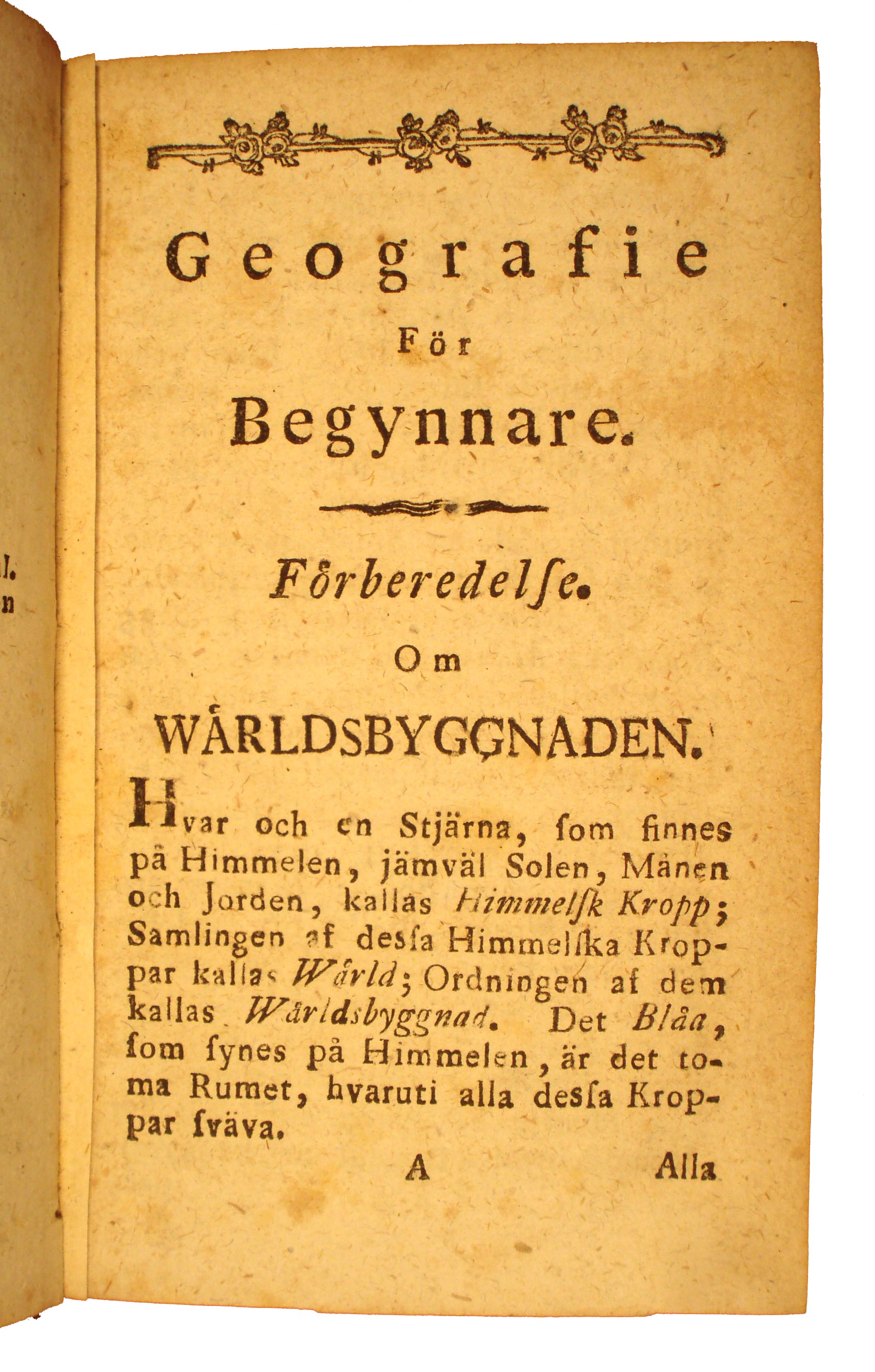 Daniel Djurberg, Geografie for begynnare, 1805
