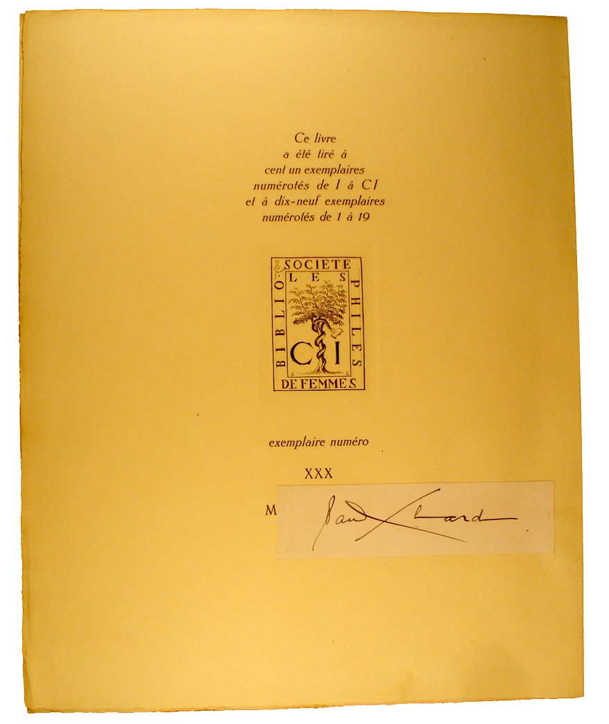 Ex-libris manuscrit de Paul Eluard