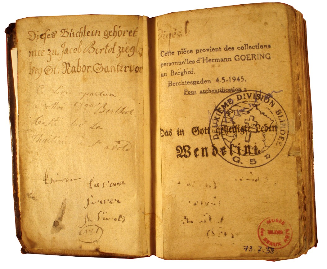 Livre de prières allemand provenant des collections d'Hermann Goering