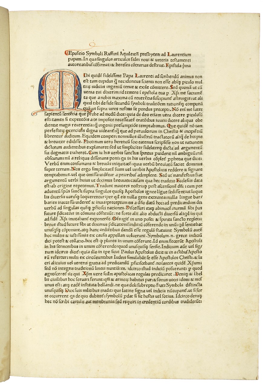 Saint Jérôme - Epistolae - Roma : Arnold Pannartz, 23 III 1476 - Cote I 79