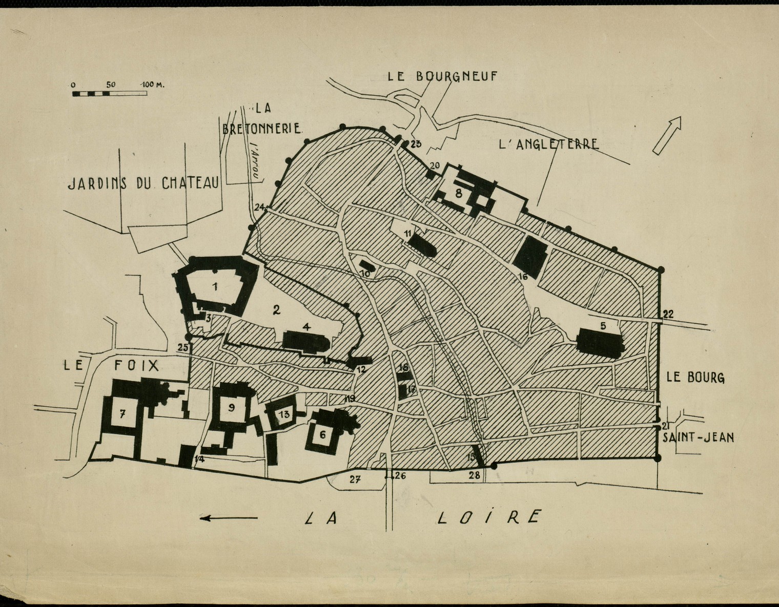 Frédéric Lesueur, Reconstitution du plan de Blois vers 1520
