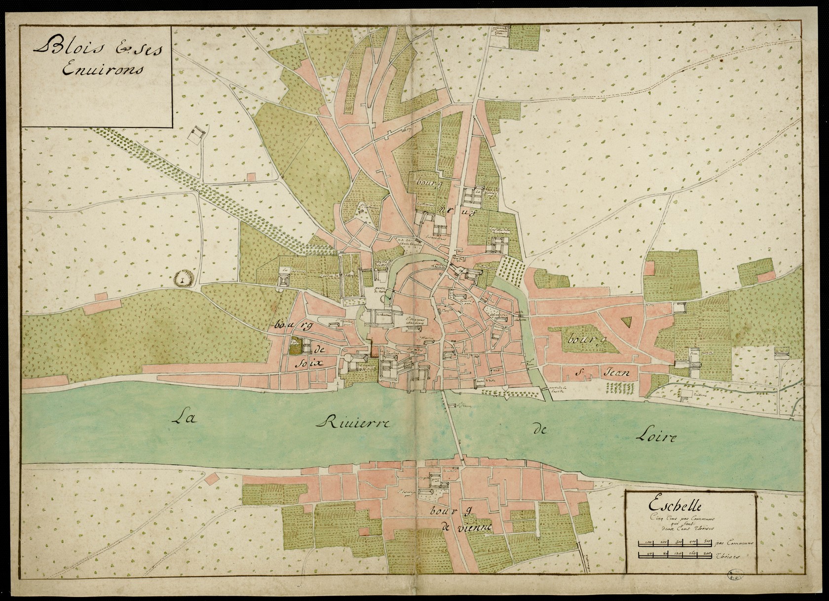 Albert Jouvin de Rochefort, Plan de Blois vers 1680